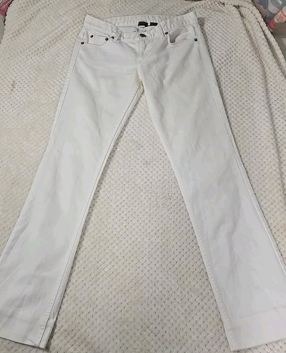 A|X Armani Exchange White Jeans Womens Size 2 Regular Wing Pocket Stretch #0163